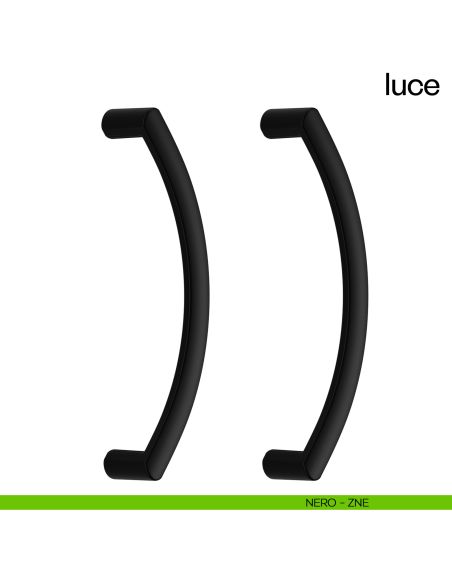 Maniglione per porta Luce dnd Handles accoppiato nero