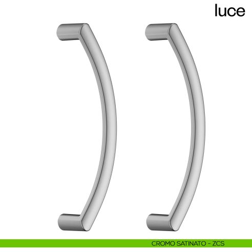 Maniglione per porta Luce dnd Handles accoppiato cromo satinato