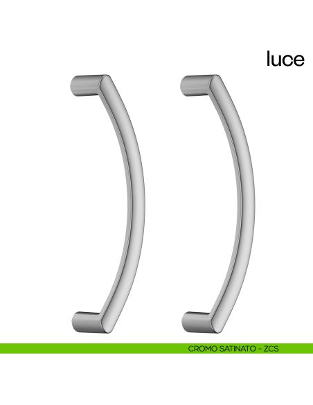 Maniglione per porta Luce dnd Handles accoppiato cromo satinato