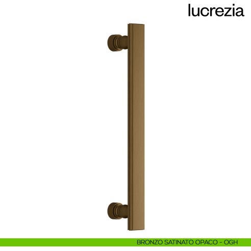 Maniglione per porta Lucrezia dnd Handles singolo bronzo satinato opaco