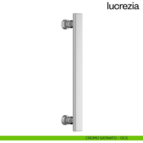 Maniglione per porta Lucrezia dnd Handles singolo cromo satinato