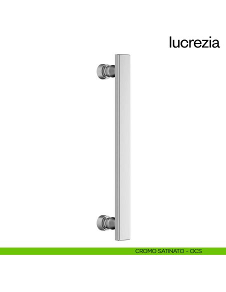 Maniglione per porta Lucrezia dnd Handles singolo cromo satinato