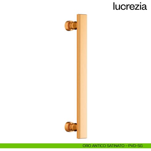 Maniglione per porta Lucrezia dnd Handles singolo oro antico satinato