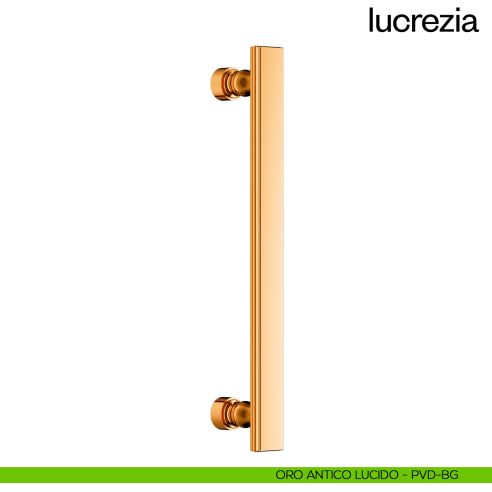 Maniglione per porta Lucrezia dnd Handles singolo oro antico lucido