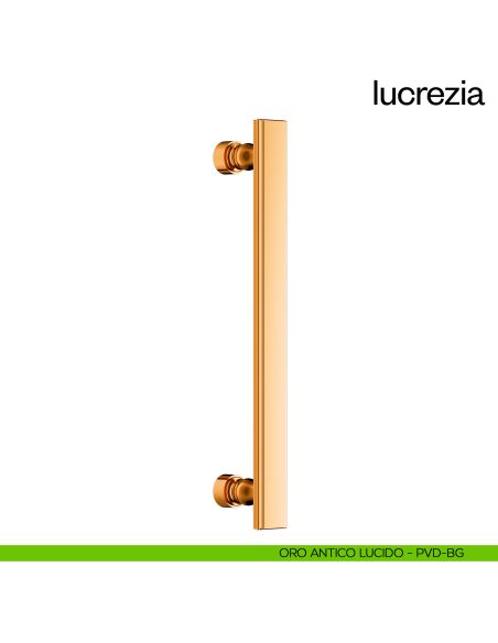 Maniglione per porta Lucrezia dnd Handles singolo oro antico lucido