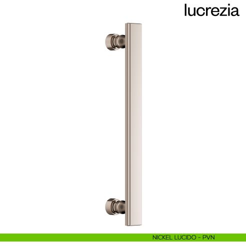 Maniglione per porta Lucrezia dnd Handles singolo nickel lucido