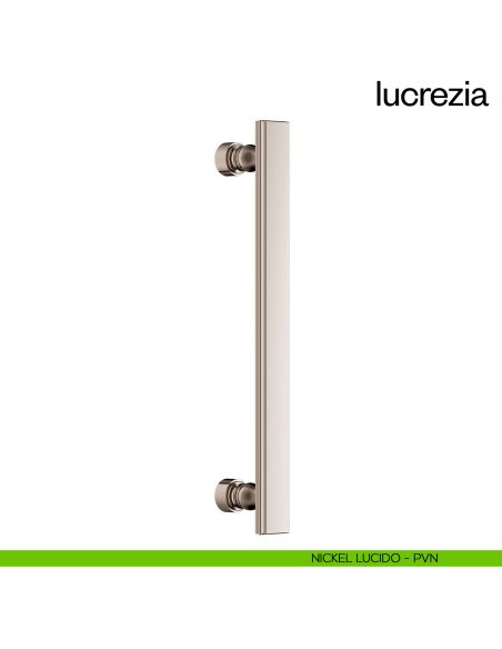 Maniglione per porta Lucrezia dnd Handles singolo nickel lucido