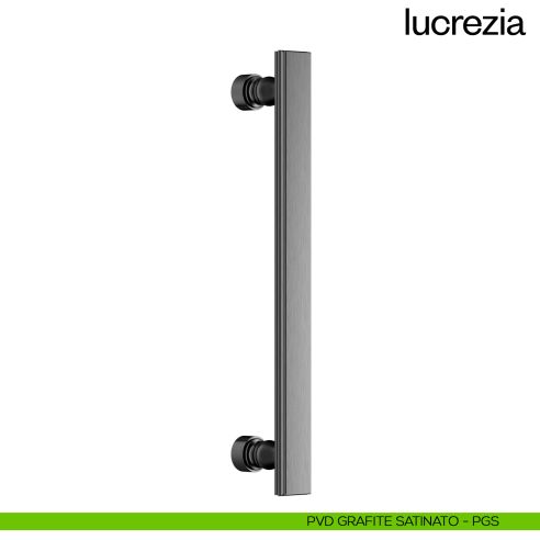 Maniglione per porta Lucrezia dnd Handles singolo grafite satinato