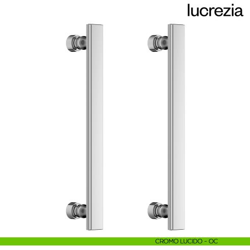 Maniglione per porta Lucrezia dnd Handles accoppiato cromo lucido