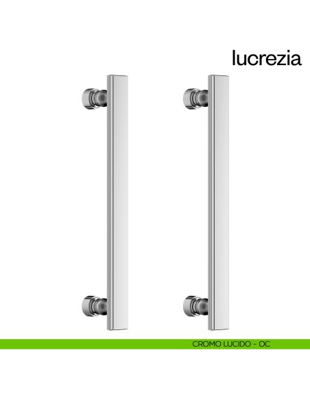Maniglione per porta Lucrezia dnd Handles accoppiato cromo lucido