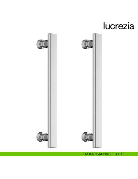 Maniglione per porta Lucrezia dnd Handles accoppiato cromo satinato