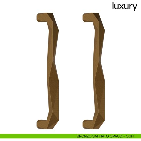 Maniglione per porta Luxury dnd Handles accoppiato bronzo satinato opaco