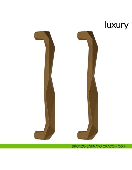 Maniglione per porta Luxury dnd Handles accoppiato bronzo satinato opaco