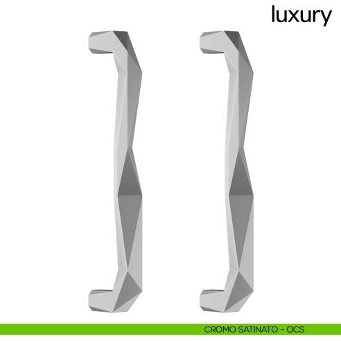Maniglione per porta Luxury dnd Handles accoppiato cromo satinato