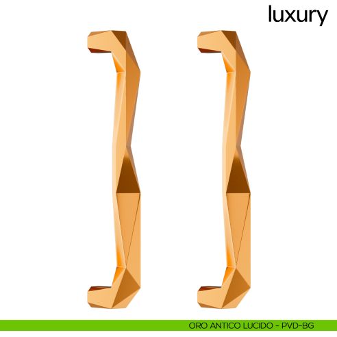 Maniglione per porta Luxury dnd Handles accoppiato oro antico lucido