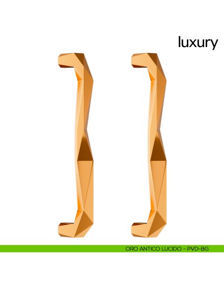 Maniglione per porta Luxury dnd Handles accoppiato oro antico lucido