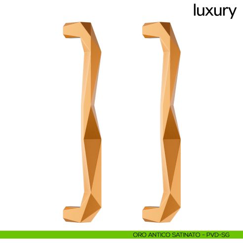 Maniglione per porta Luxury dnd Handles accoppiato oro antico satinato