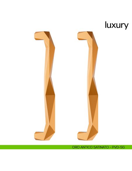 Maniglione per porta Luxury dnd Handles accoppiato oro antico satinato