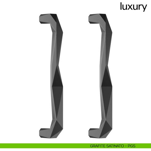 Maniglione per porta Luxury dnd Handles accoppiato grafite satinato