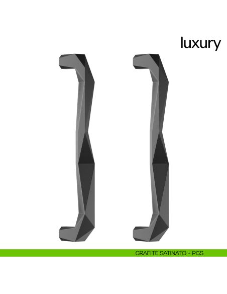 Maniglione per porta Luxury dnd Handles accoppiato grafite satinato