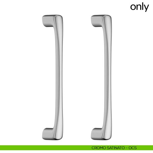 Maniglione per porta Only dnd Handles accoppiato cromo satinato