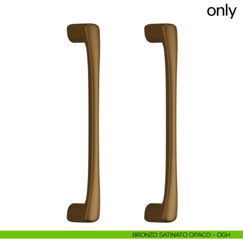 Maniglione per porta Only dnd Handles accoppiato bronzo satinato opaco