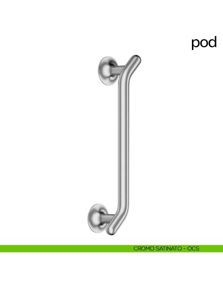 Maniglione per porta Pod dnd handles singolo cromo satinato