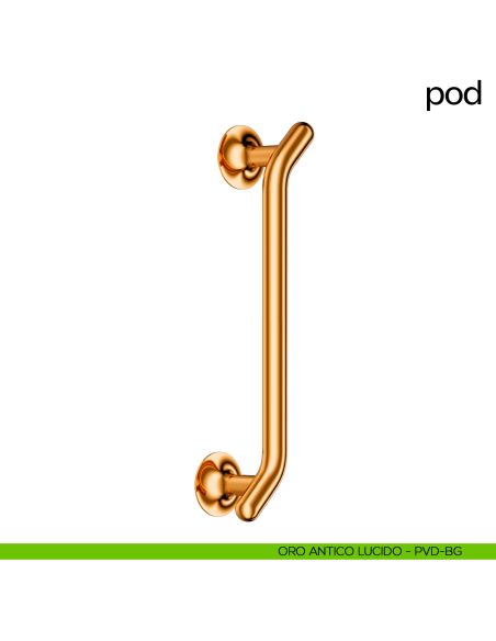 Maniglione per porta Pod dnd handles singolo oro antico lucido