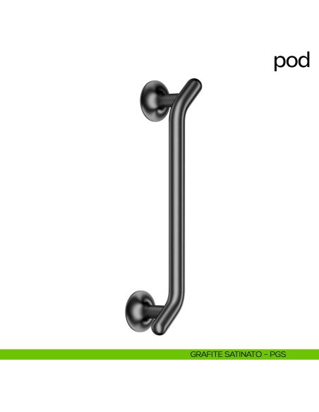 Maniglione per porta Pod dnd handles singolo grafite satinato