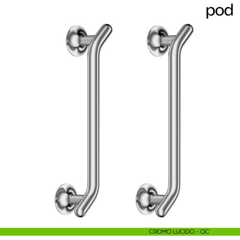 Maniglione per porta Pod dnd handles accoppiato cromo lucido