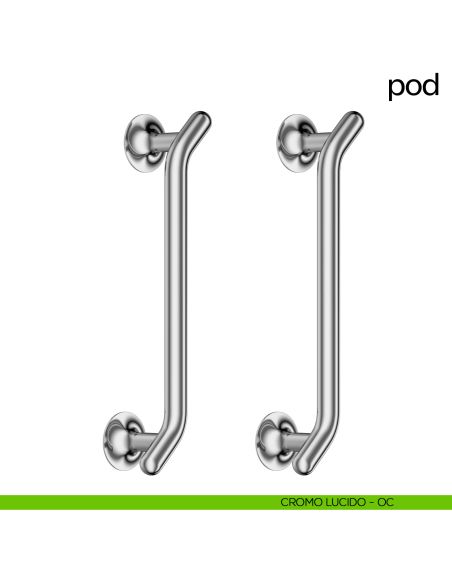 Maniglione per porta Pod dnd handles accoppiato cromo lucido
