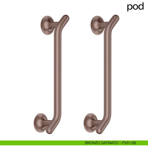 Maniglione per porta Pod dnd handles accoppiato bronzo satinato