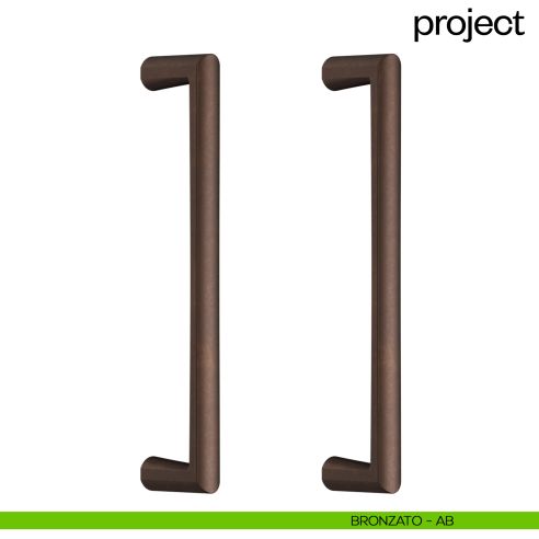Maniglione per porta Project dnd Handles accoppiato bronzato