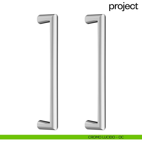 Maniglione per porta Project dnd Handles accoppiato cromo lucido