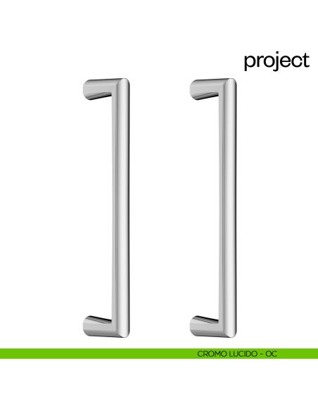 Maniglione per porta Project dnd Handles accoppiato cromo lucido