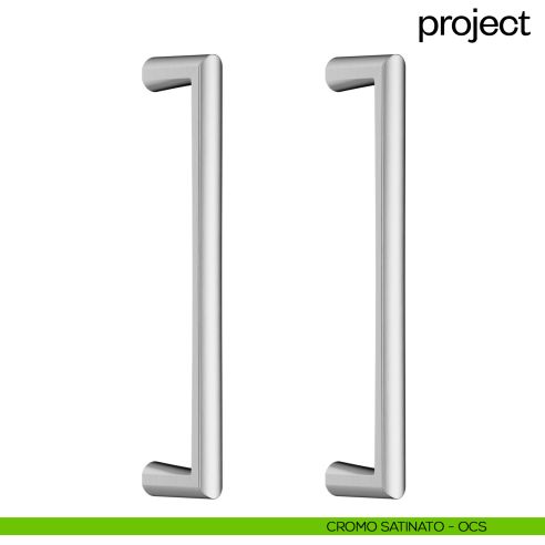 Maniglione per porta Project dnd Handles accoppiato cromo satinato