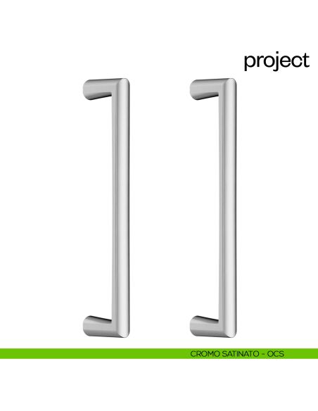 Maniglione per porta Project dnd Handles accoppiato cromo satinato