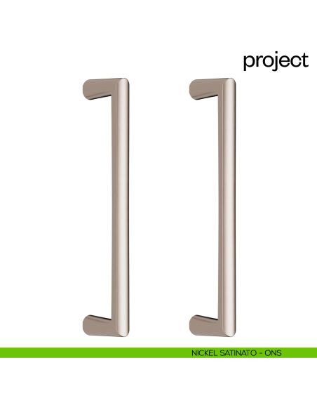 Maniglione per porta Project dnd Handles accoppiato nickel satinato