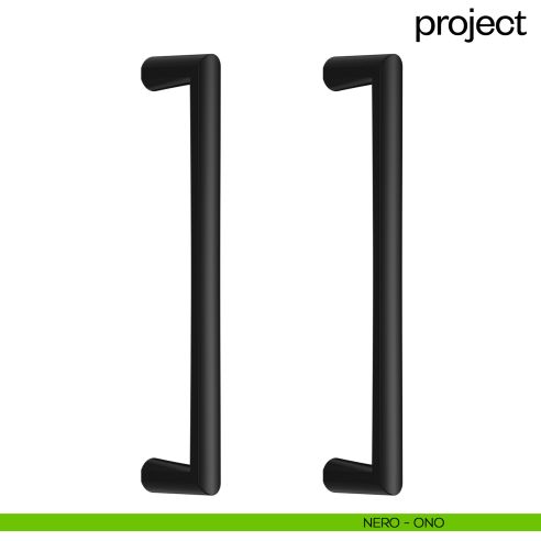 Maniglione per porta Project dnd Handles accoppiato nero