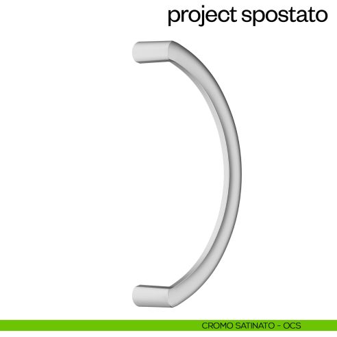 Maniglione per porta Project Zancato dnd Handles singolo cromo satinato