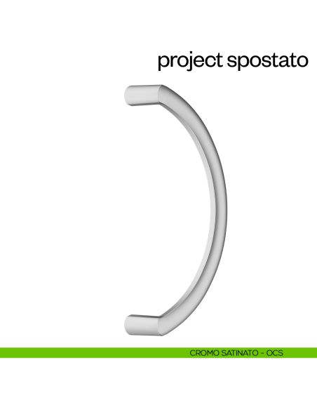 Maniglione per porta Project Zancato dnd Handles singolo cromo satinato