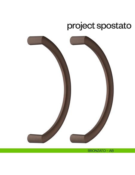 Maniglione per porta Project Zancato dnd Handles accoppiato bronzato