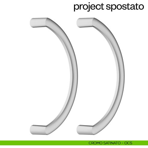 Maniglione per porta Project Zancato dnd Handles accoppiato cromo satinato