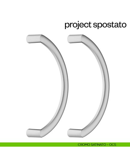 Maniglione per porta Project Zancato dnd Handles accoppiato cromo satinato