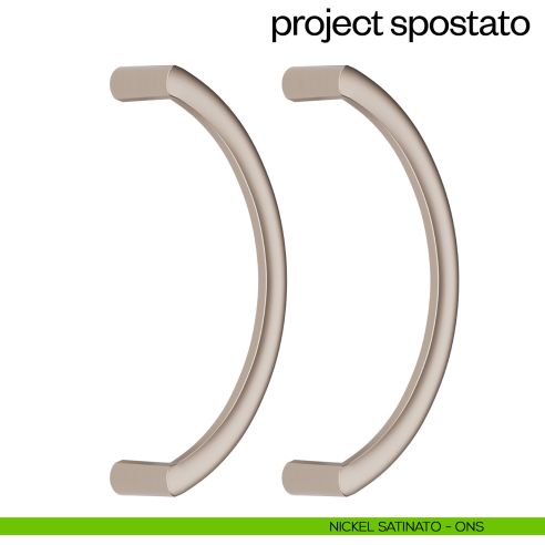 Maniglione per porta Project Zancato dnd Handles accoppiato nickel satinato