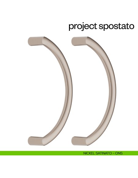 Maniglione per porta Project Zancato dnd Handles accoppiato nickel satinato