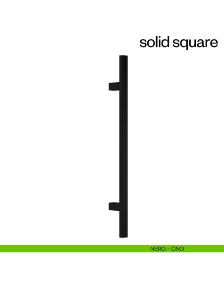 Maniglione per porta Solid Square dnd Handles singolo nero