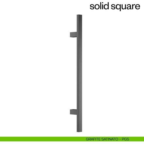 Maniglione per porta Solid Square dnd Handles singolo grafite satinato