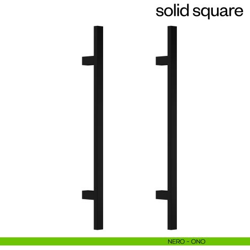 Maniglione per porta Solid Square dnd Handles accoppiato nero