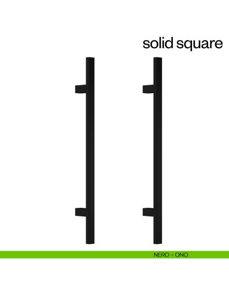 Maniglione per porta Solid Square dnd Handles accoppiato nero